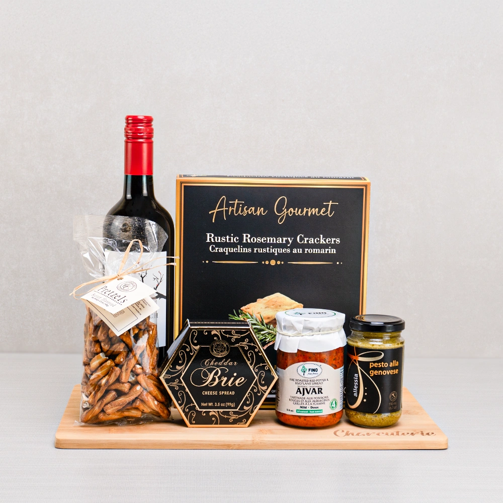 Wine And Snacks Gift Basket