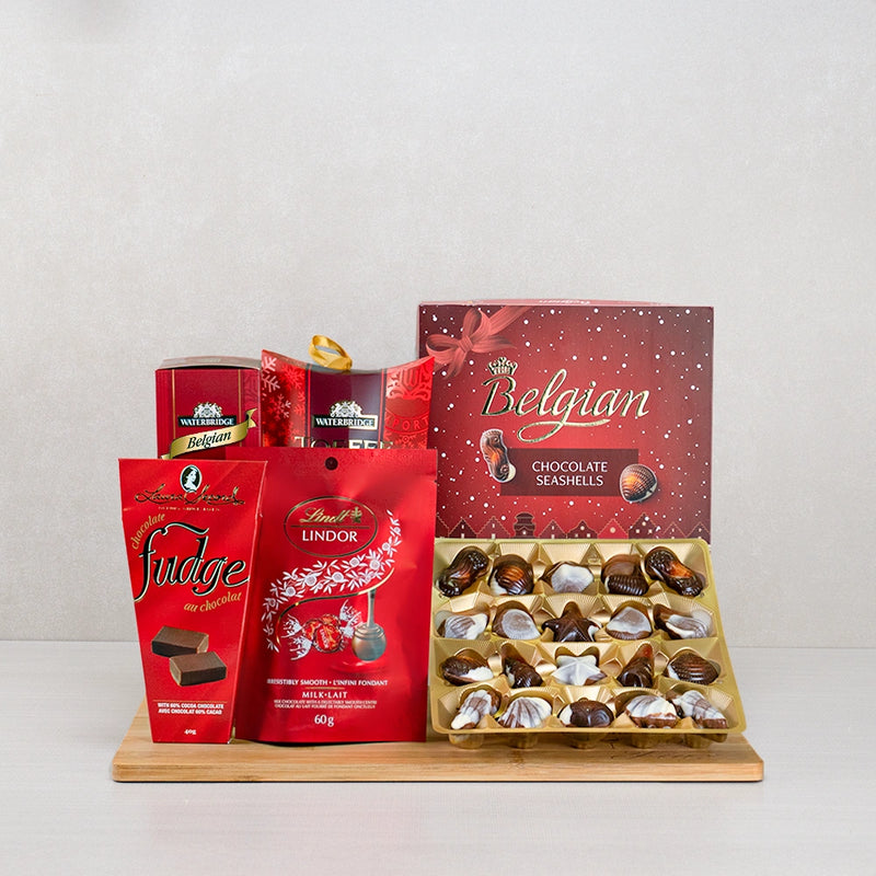 A Belgian chocolate gift basket to share with friends