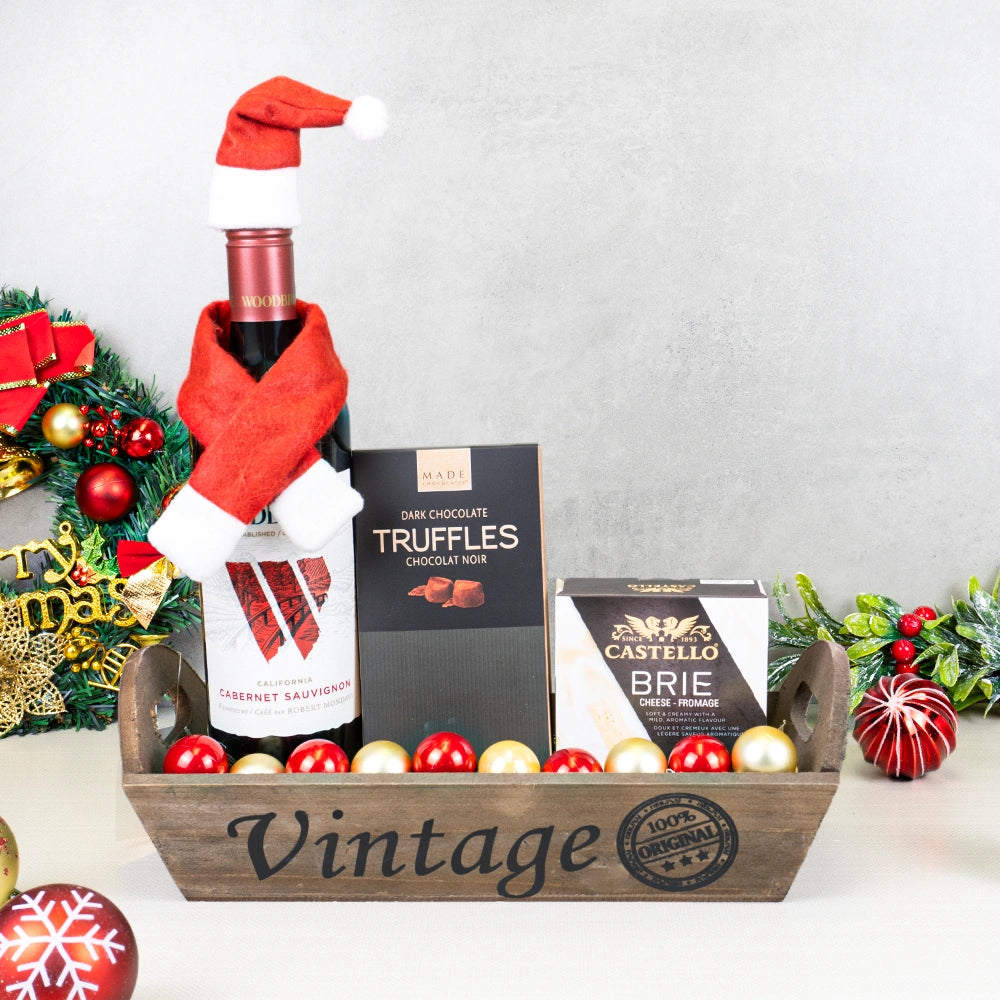 Festive Wine Brie Tray